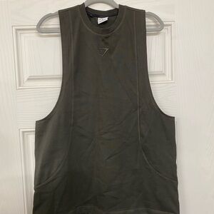 Gymshark Green Tank Top Sleeveless Crew Neck Size M